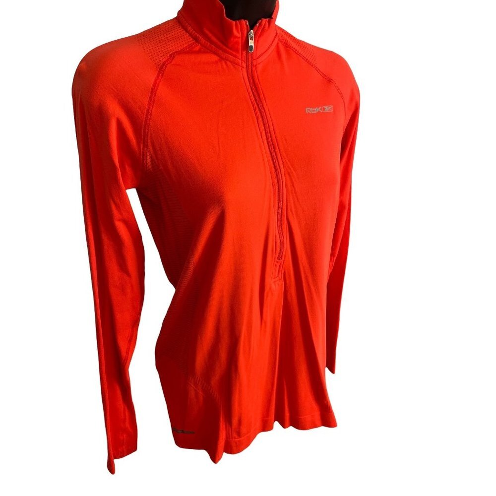 Reebok Red Half Zip Pullover Athletic Top Sz M - Picture 3 of 10